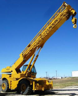 1982 Lorain LRT 400 40 Ton 4 x 4 Cherry Picker Rough Terrain Crane with Block and Ball