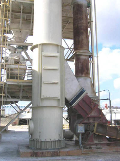 Final tie in and expansion joint of a replacement 130’ tall freestanding double wall exhaust stack.