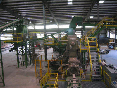 Clay brick extrusion line and related conveyors, platforms, walkways, equipment and structures.