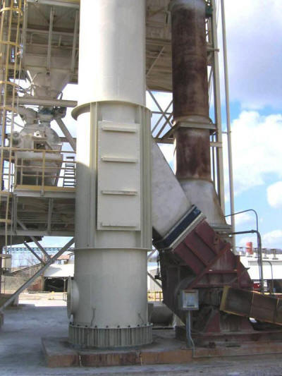 Final tie in and expansion joint of a replacement 130’ tall freestanding double wall exhaust stack.
