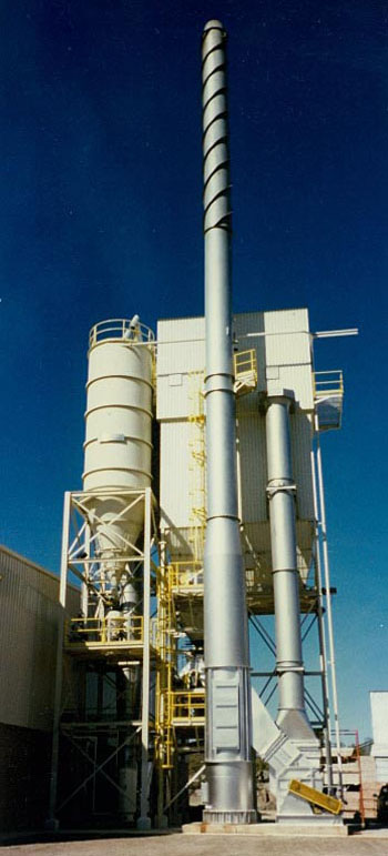Enhanced lime injection scrubber system including insulation, lagging, painting, a penthouse and miscellaneous retrofits.